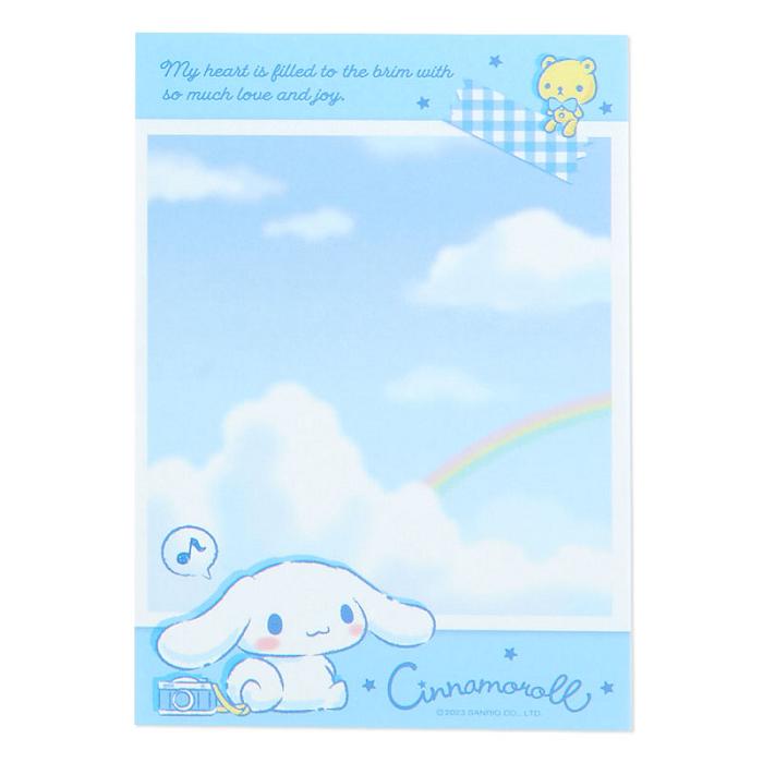 Hello Kitty Cinnamoroll Memo Pad & Sticker Set Azules | CL_HK31176