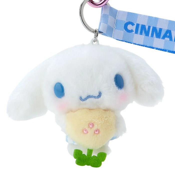 Hello Kitty Cinnamoroll Plush Mascot Keychain (Pastel Check Series) Azules | CL_HK77610