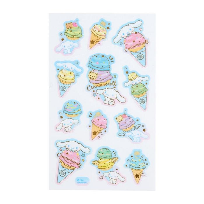 Hello Kitty Cinnamoroll Sticker Sheet (Ice Cream Party Series) Azules | CL_HK37959