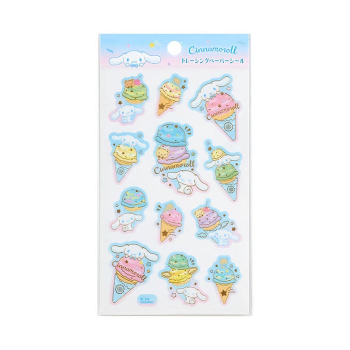 Hello Kitty Cinnamoroll Sticker Sheet (Ice Cream Party Series) Azules | CL_HK37959