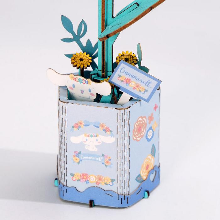 Hello Kitty Cinnamoroll Sunflower 3D Wooden Puzzle Amarillo | CL_HK38704