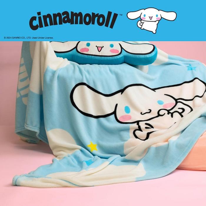 Hello Kitty Cinnamoroll Wish Upon A Star Throw Blanket Azules | CL_HK76490