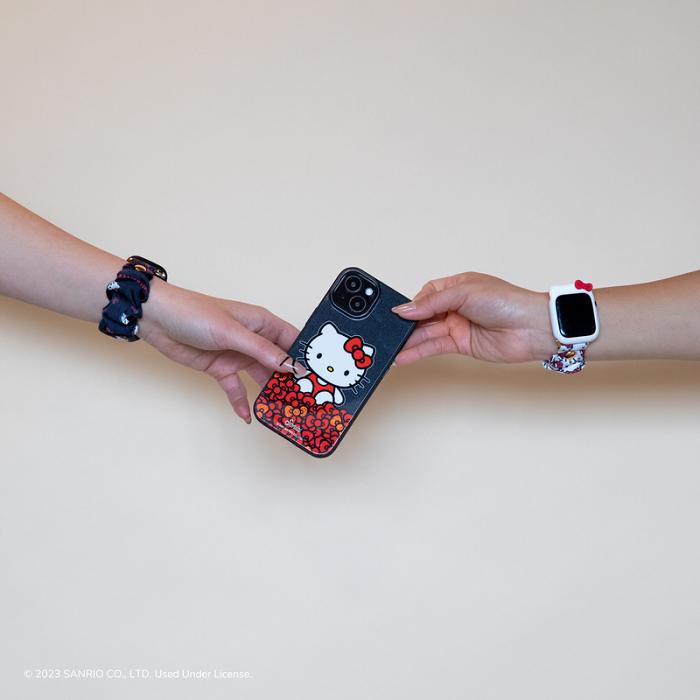 Hello Kitty Classic Hello Kitty x Sonix Scrunchie Apple Watch Band (Black) Negras | CL_HK25612