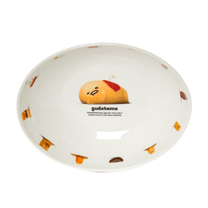 Hello Kitty Gudetama Ceramic Plate (An Eggcellent Adventure Series) Amarillo | CL_HK70829