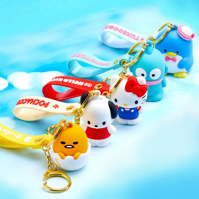 Hello Kitty Gudetama Signature Keychain Amarillo | CL_HK26142