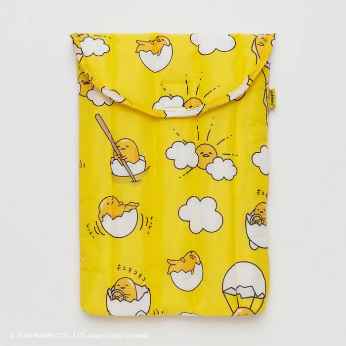 Hello Kitty Gudetama x Baggu Puffy Laptop Sleeve Amarillo | CL_HK65883