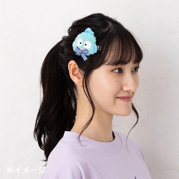 Hello Kitty Hangyodon Plush Hair Clip (Gingham Bow) Azules | CL_HK34048