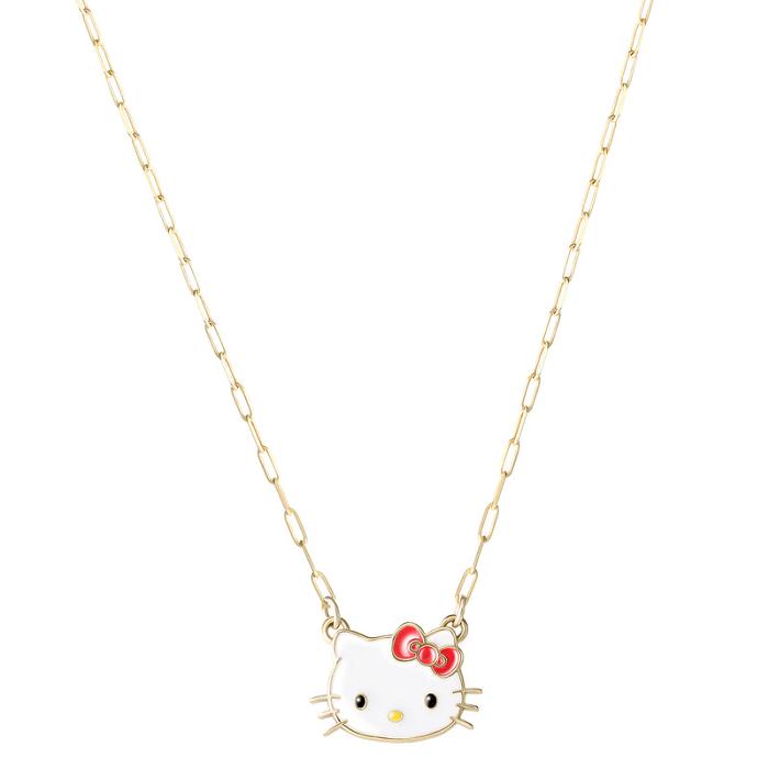 Hello Kitty Hello Kitty 10K Yellow Gold Mini Link Necklace Doradas | CL_HK21614