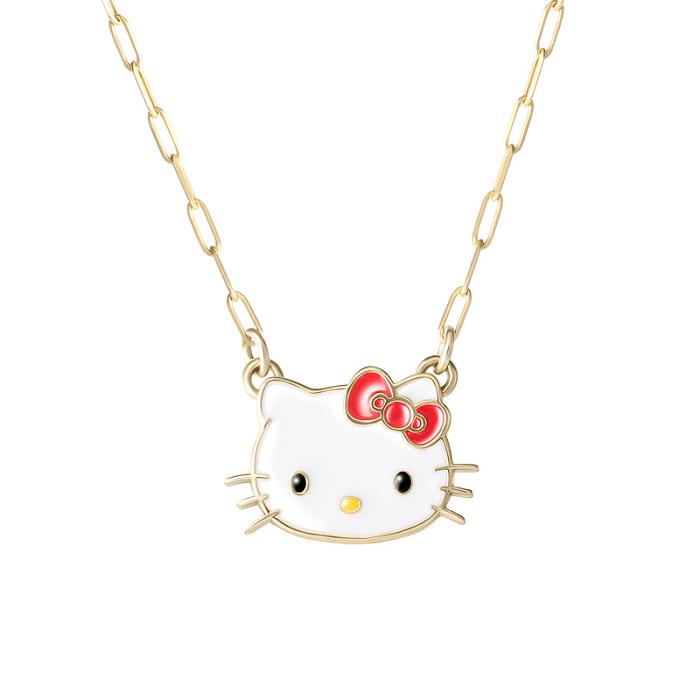 Hello Kitty Hello Kitty 10K Yellow Gold Mini Link Necklace Doradas | CL_HK21614