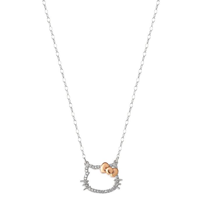 Hello Kitty Hello Kitty 14K White Gold Diamond Necklace Silve | CL_HK70162