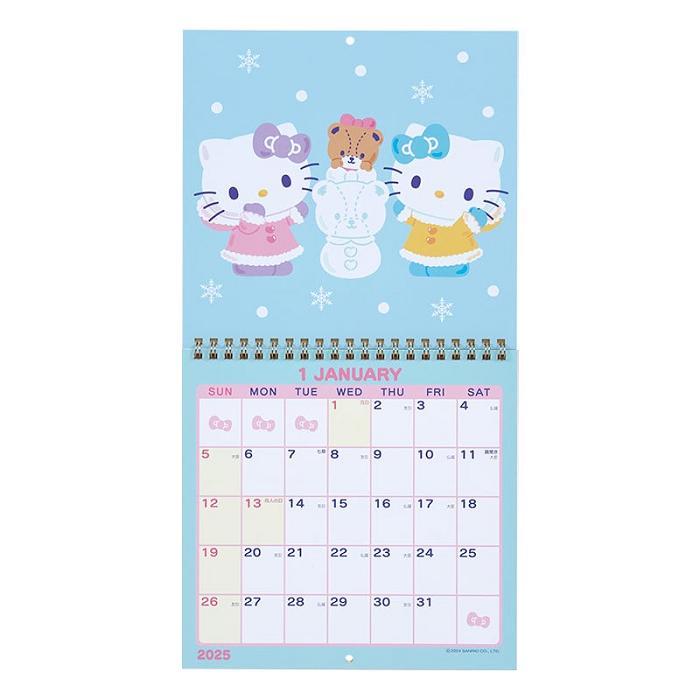 Hello Kitty Hello Kitty 2025 Wall Calendar Multicolor | CL_HK65205