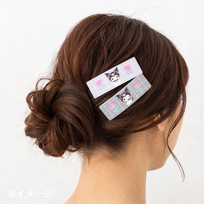 Hello Kitty Hello Kitty 2-Piece Hair Clip Set Gris Rosas | CL_HK74879