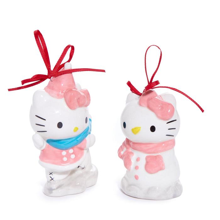 Hello Kitty Hello Kitty 2-pc Holiday Ceramic Ornament Set (Winter Play) Rosas Azules | CL_HK40649