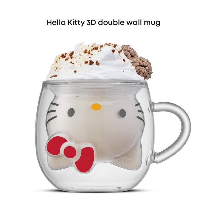 Hello Kitty Hello Kitty 3D Double Wall Coffee Mug Silve | CL_HK57233