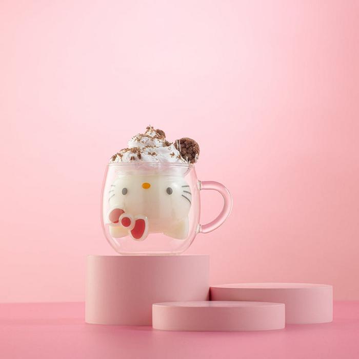 Hello Kitty Hello Kitty 3D Double Wall Espresso Glass Silve | CL_HK47199