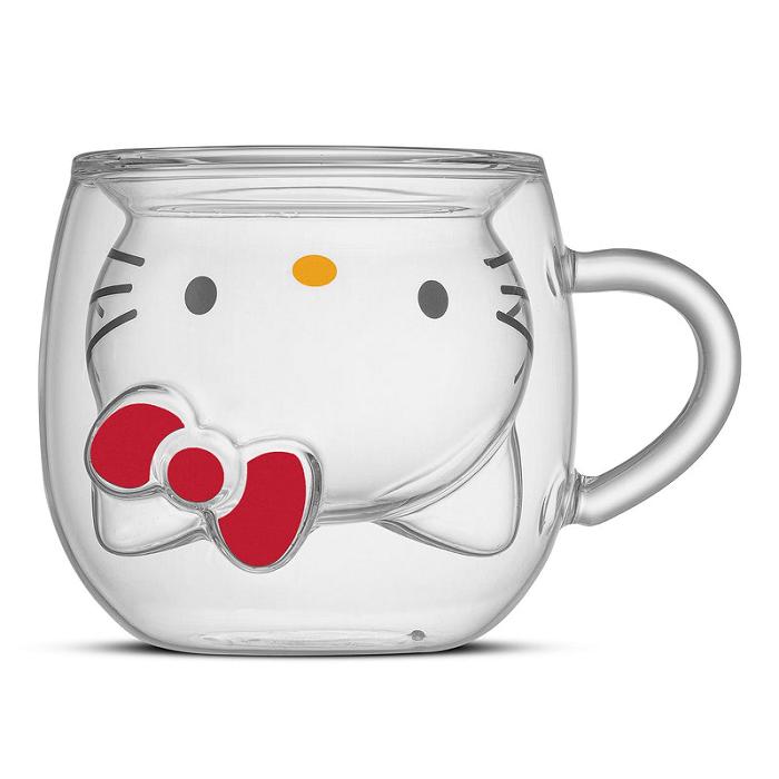 Hello Kitty Hello Kitty 3D Double Wall Espresso Glass Silve | CL_HK47199