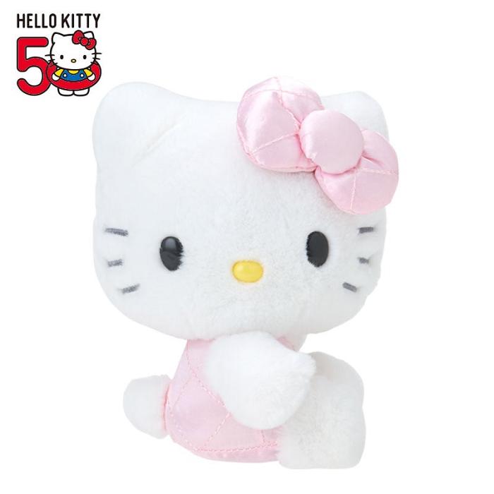 Hello Kitty Hello Kitty 50th Anniv. Plush Mascot (Pink Quilted) Blancas Rosas | CL_HK16258