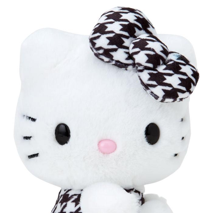 Hello Kitty Hello Kitty 50th Anniv. Plush Mascot (Black Houndstooth) Blancas Negras | CL_HK37590