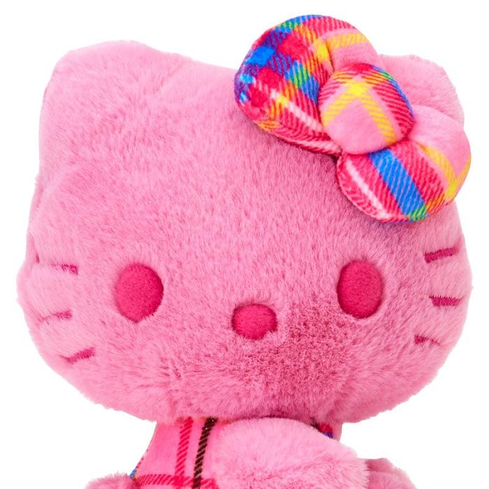 Hello Kitty Hello Kitty 50th Anniv. Plush Mascot (Pink Tartan) Rosas | CL_HK49904