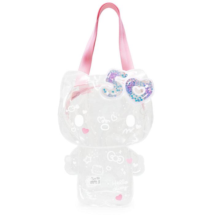 Hello Kitty Hello Kitty 50th Anniversary JapanLA Clear Bag with Pouch Rosas Azules | CL_HK87847