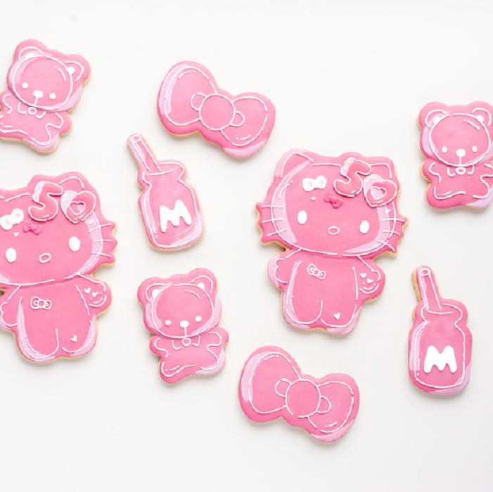 Hello Kitty Hello Kitty 50th Anniversary Cookie Stamp and Frosting Set Rosas | CL_HK58383