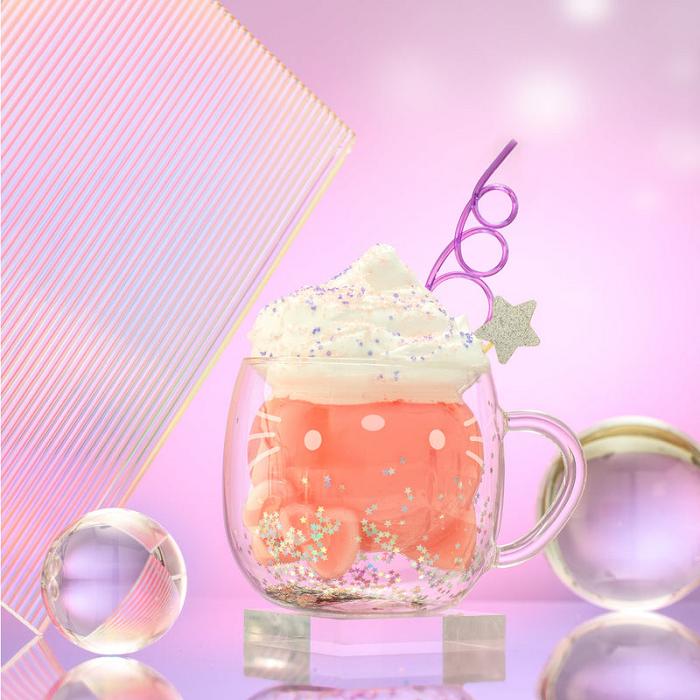 Hello Kitty Hello Kitty 50th Anniversary Limited Edition 3D Double Wall Glass Mug Rojas | CL_HK16156