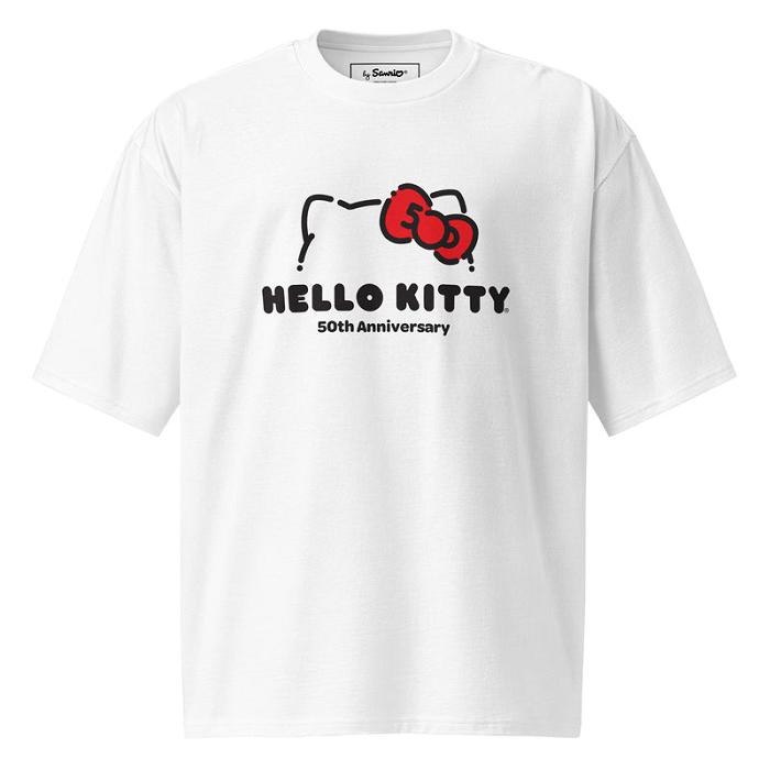 Hello Kitty Hello Kitty 50th Anniversary Classic Oversized Tee Blancas | CL_HK56180