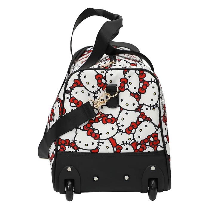 Hello Kitty Hello Kitty All-Over Print Rolling Duffle Bag Blancas Negras | CL_HK60007