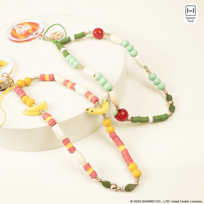 Hello Kitty Hello Kitty Apple Beaded Charm Mobile Phone Wrist Strap Verde Multicolor | CL_HK42611