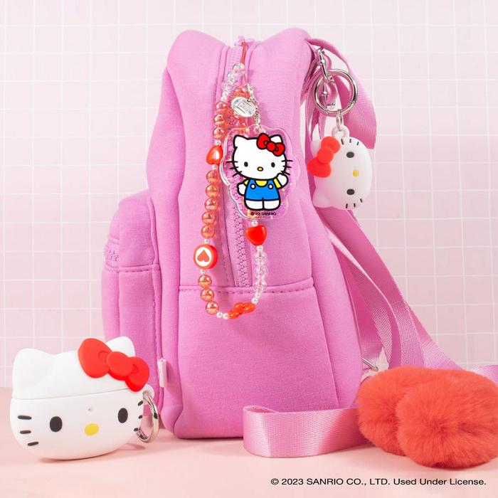 Hello Kitty Hello Kitty Beaded Charm Mobile Phone Wrist Strap Rosas | CL_HK93002