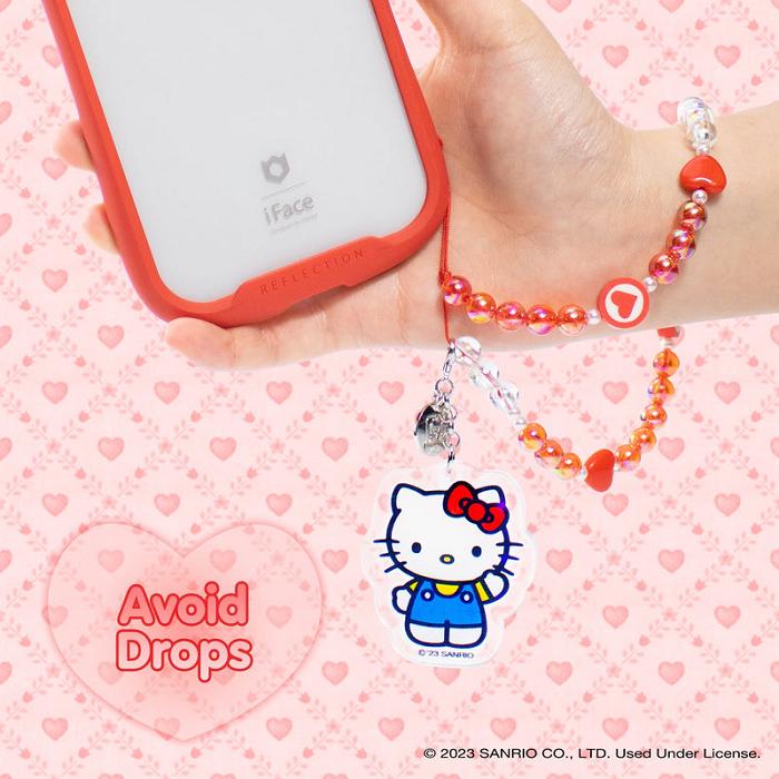 Hello Kitty Hello Kitty Beaded Charm Mobile Phone Wrist Strap Rosas | CL_HK93002