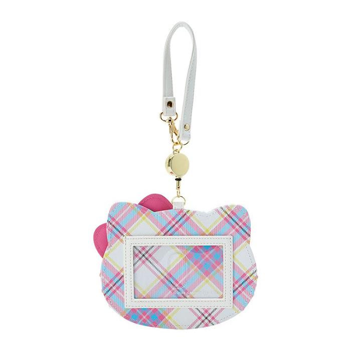 Hello Kitty Hello Kitty Card Case with Key Reel (Hello Kitty Dress Tartan Series) Multicolor | CL_HK91043