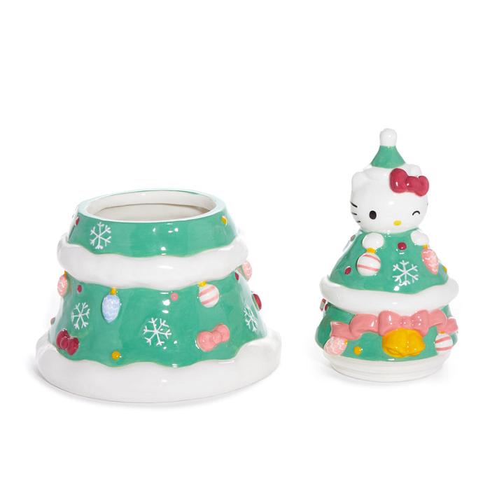 Hello Kitty Hello Kitty Ceramic Holiday Tree Cookie Jar Verde | CL_HK95143