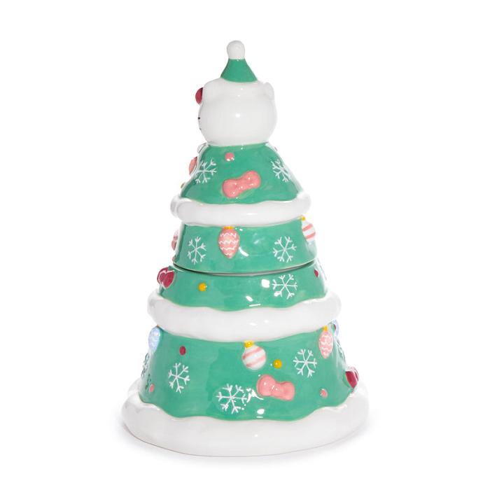 Hello Kitty Hello Kitty Ceramic Holiday Tree Cookie Jar Verde | CL_HK95143