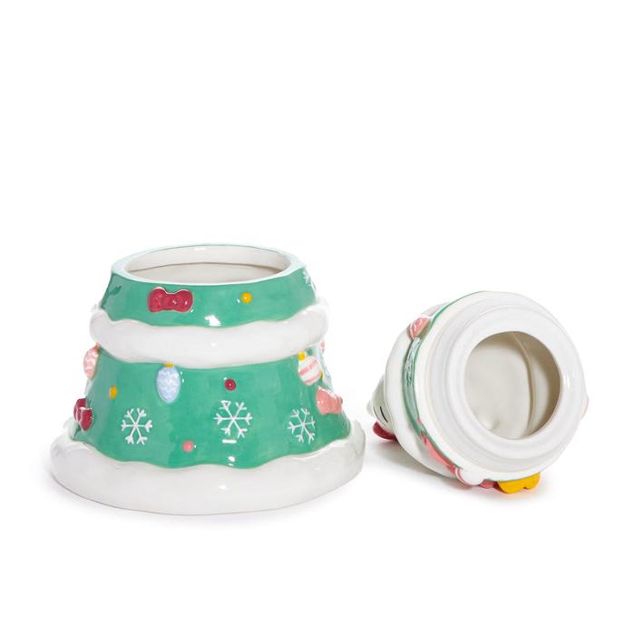 Hello Kitty Hello Kitty Ceramic Holiday Tree Cookie Jar Verde | CL_HK95143