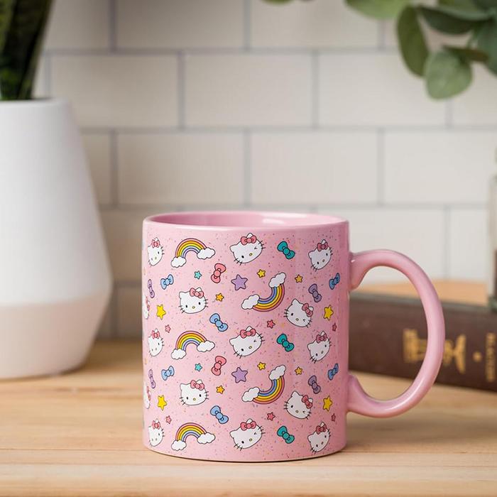 Hello Kitty Hello Kitty Ceramic Mug (Stars, Bows, & Rainbows) Rosas | CL_HK70464