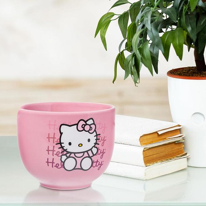 Hello Kitty Hello Kitty Ceramic Ramen Bowl and Chopstick Set (Pink Wave) Rosas | CL_HK85086