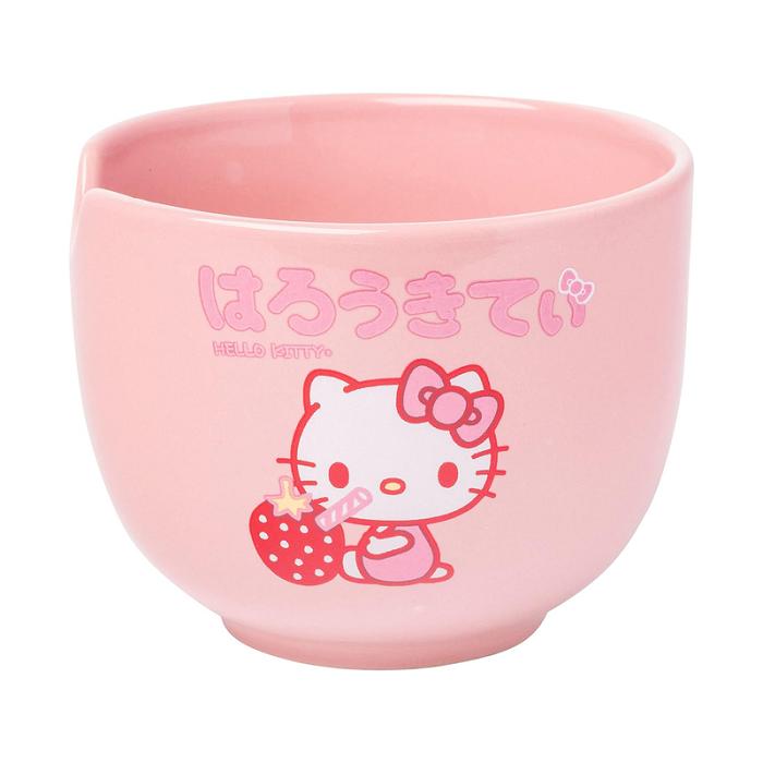 Hello Kitty Hello Kitty Ceramic Ramen Bowl and Chopstick Set (Strawberry Milk) Rosas | CL_HK31615