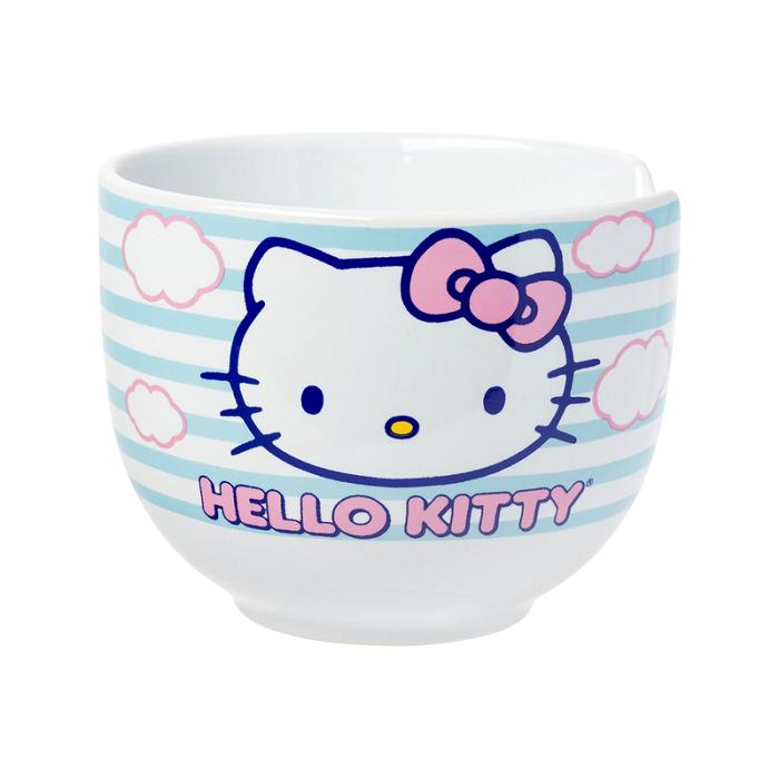 Hello Kitty Hello Kitty Ceramic Ramen Bowl and Chopstick Set (Clouds) Azules | CL_HK64612