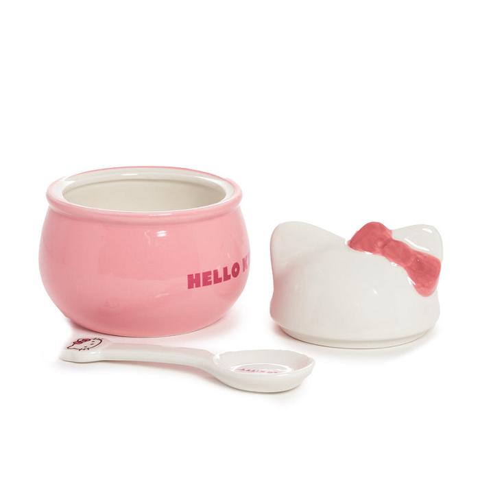 Hello Kitty Hello Kitty Ceramic Sculpted Bowl and Spoon Set Rosas | CL_HK55523