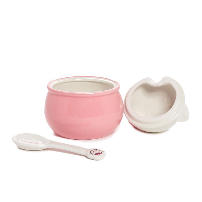 Hello Kitty Hello Kitty Ceramic Sculpted Bowl and Spoon Set Rosas | CL_HK55523