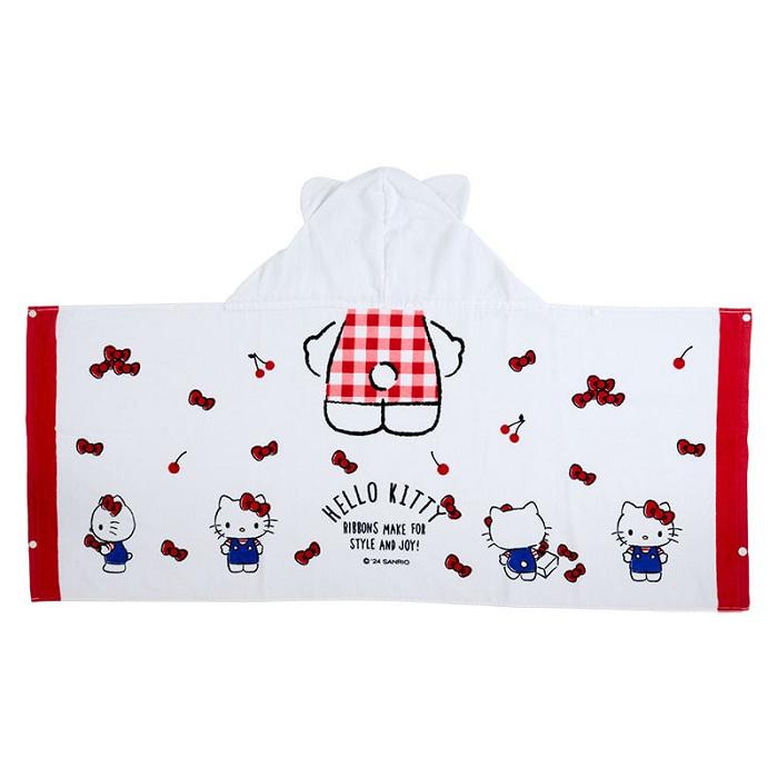 Hello Kitty Hello Kitty Cherry Kids Hooded Towel Blancas | CL_HK48893