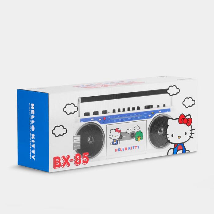 Hello Kitty Hello Kitty Classic BX-85 Bluetooth Cassette Player Boombox Azules Blancas | CL_HK53319