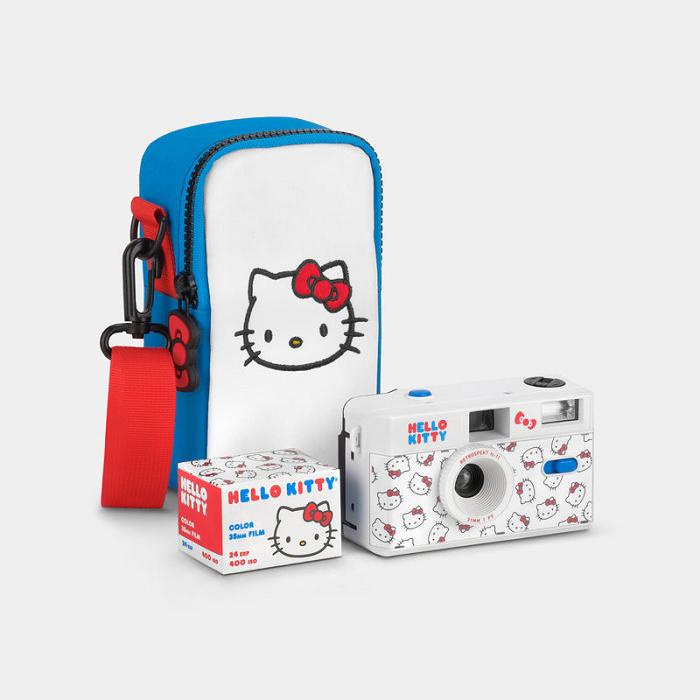 Hello Kitty Hello Kitty Classic FC-11 35mm Camera Bag and Film Gift Box Azules | CL_HK70318