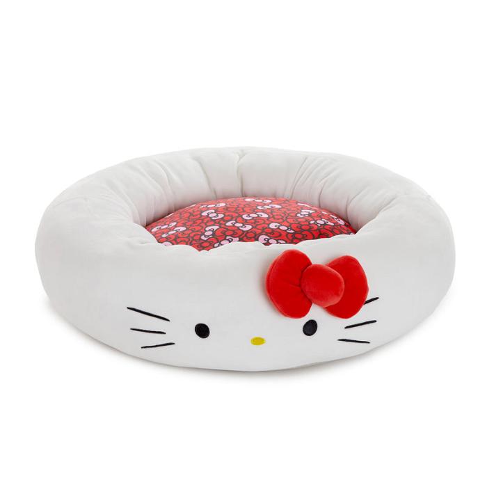 Hello Kitty Hello Kitty Classic Pet Bolster Bed (Small) Rojas Blancas | CL_HK11382