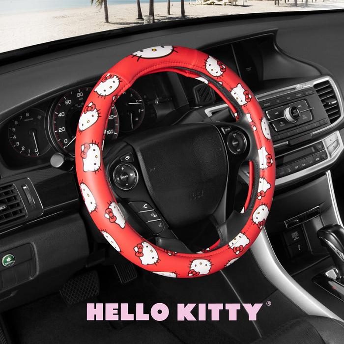 Hello Kitty Hello Kitty Classic Red Steering Wheel Cover Rojas | CL_HK76807