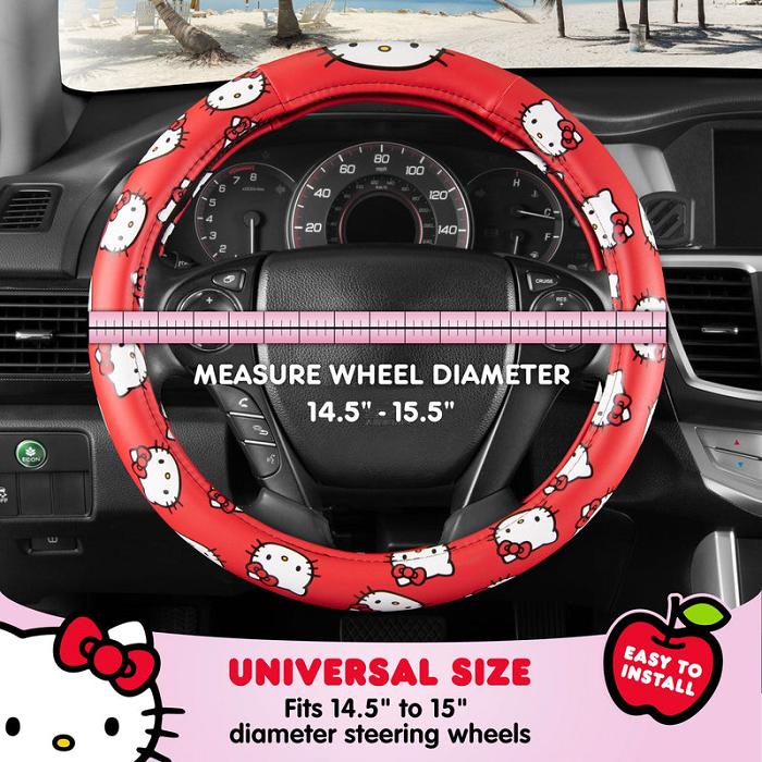 Hello Kitty Hello Kitty Classic Red Steering Wheel Cover Rojas | CL_HK76807