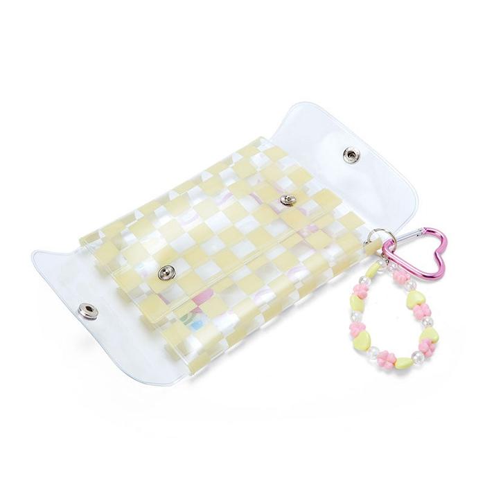 Hello Kitty Hello Kitty Clear Snap Mini Pouch (Pastel Check Series) Amarillo | CL_HK31549