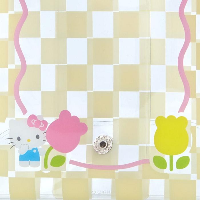 Hello Kitty Hello Kitty Clear Snap Mini Pouch (Pastel Check Series) Amarillo | CL_HK31549