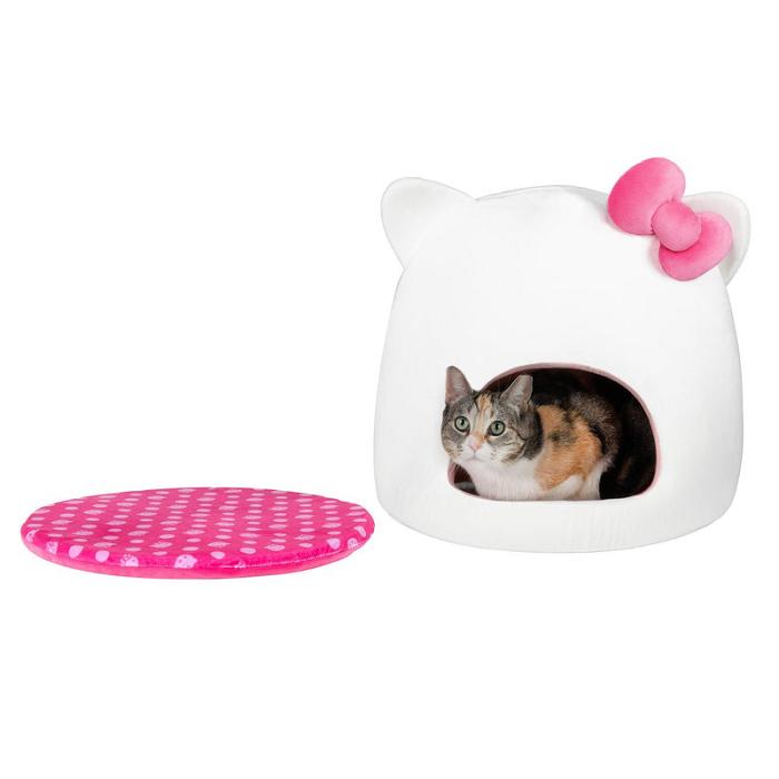 Hello Kitty Hello Kitty Covered Pet Cave Bed Blancas | CL_HK20192